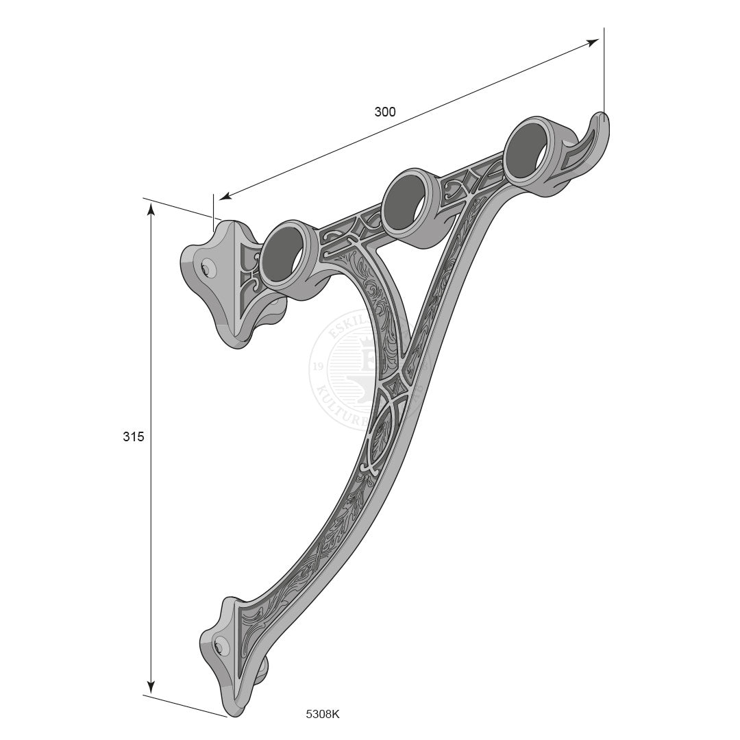 Hatthylla 5308 Sv Ek 1m m 3 krokar