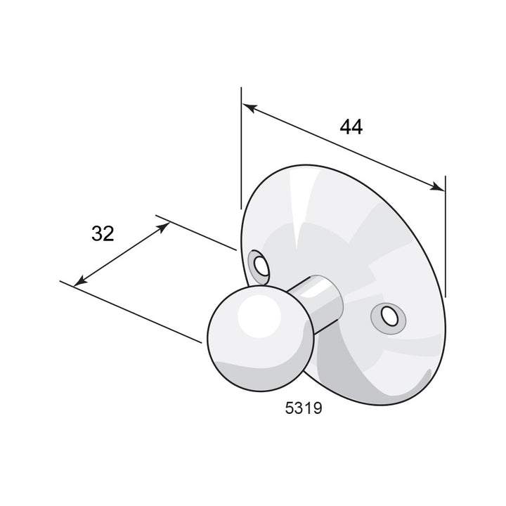 Lådknopp 5319 förnicklad