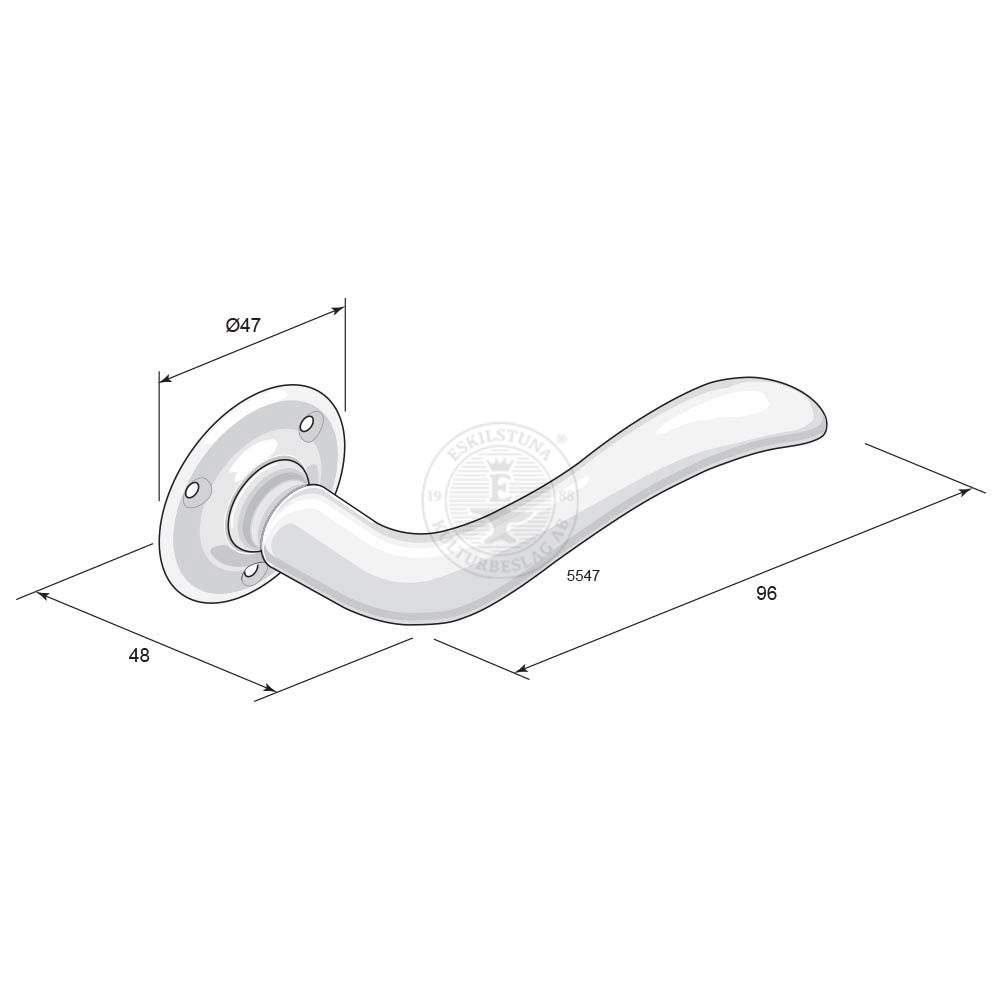 Dörrtrycke 5547 mässing komplett