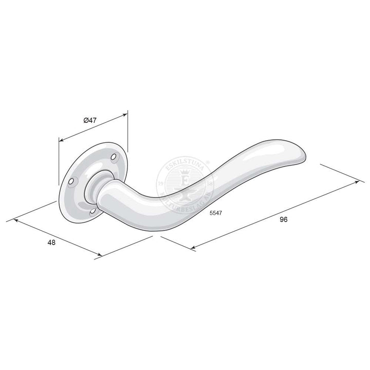 Dörrtrycke 5547 mässing komplett