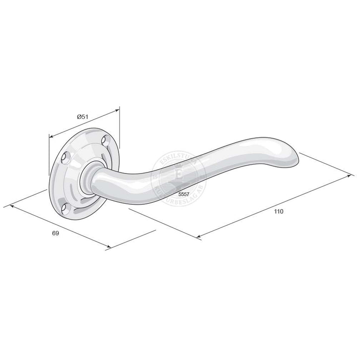 Dörrtrycke 5557 mässing komplett