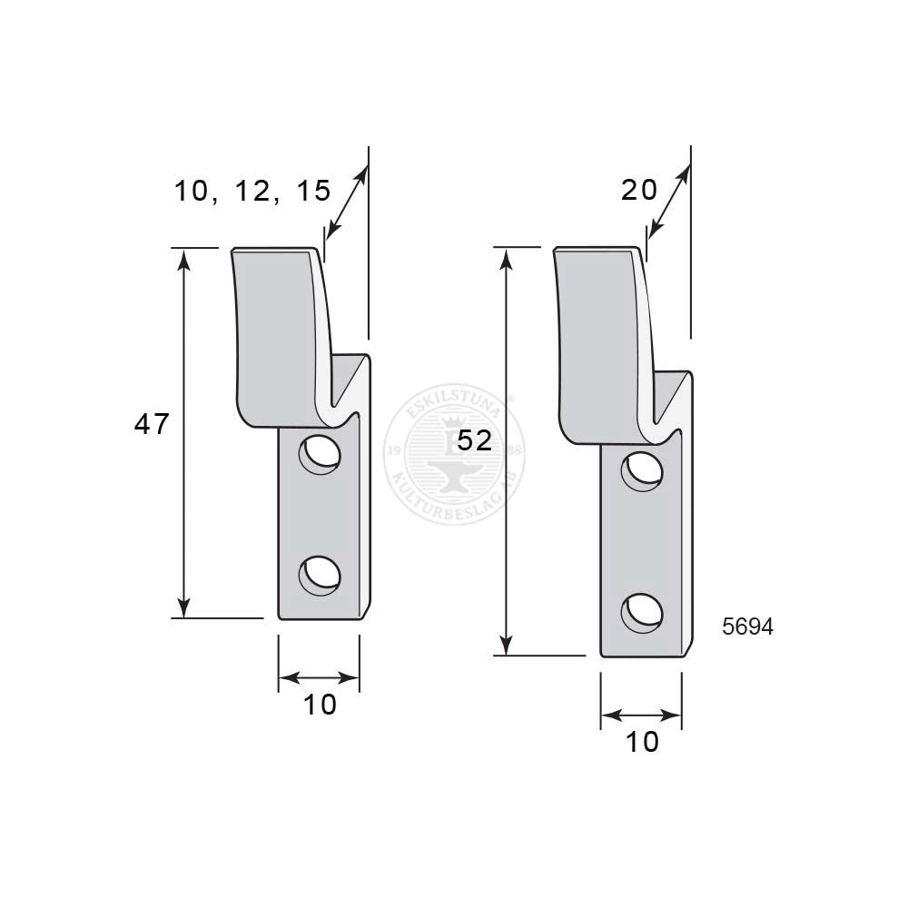 Hake 5694 Förnicklad 20 mm