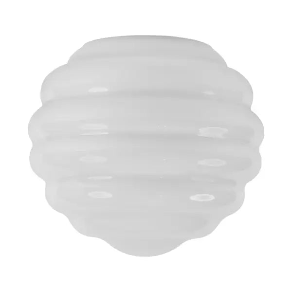Lampa Bikupa, liten vit förnicklad kort