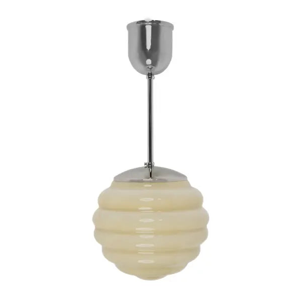 Lampa Bikupa, gul förnicklad kort