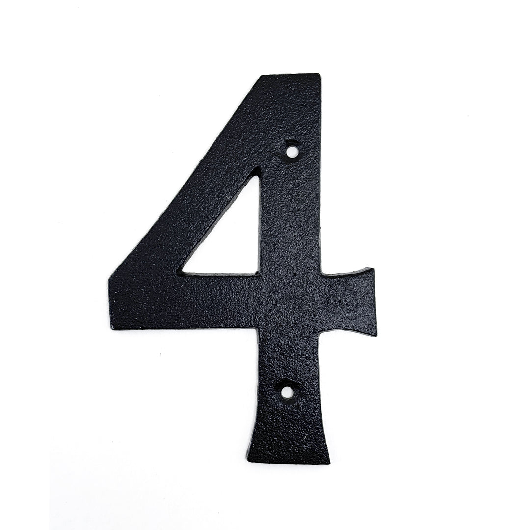 Fasadsiffra 4 i gjutjärn 16 cm