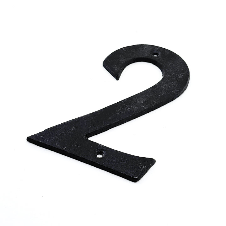 Fasadsiffra 2 i gjutjärn 16 cm