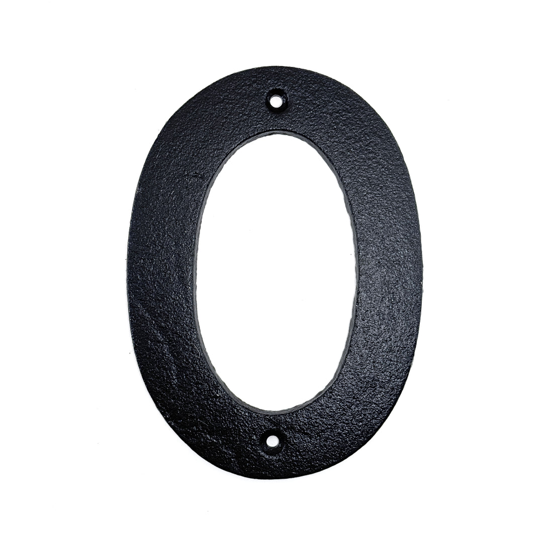 Fasadsiffra 0 i gjutjärn 16 cm