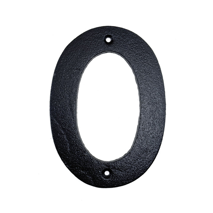 Fasadsiffra 0 i gjutjärn 16 cm