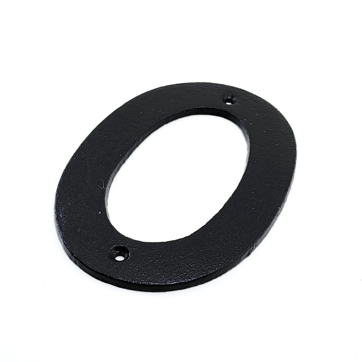 Fasadsiffra 0 i gjutjärn 16 cm