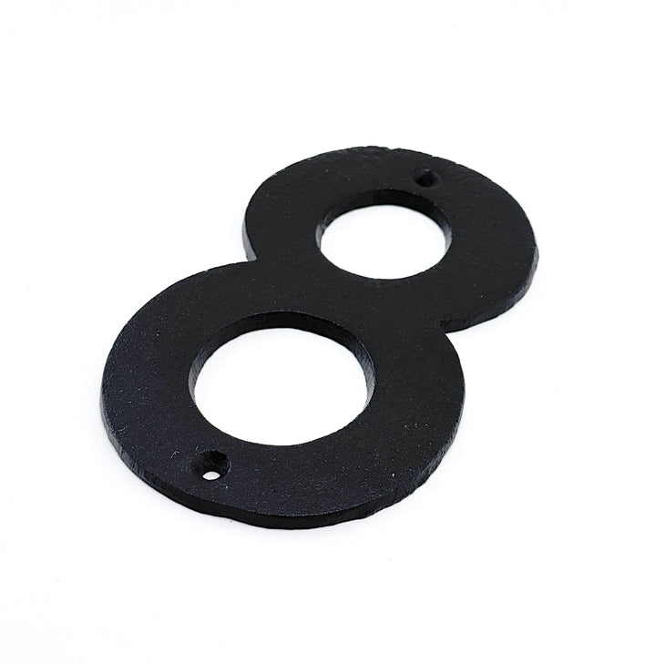 Fasadsiffra 8 i gjutjärn 16 cm