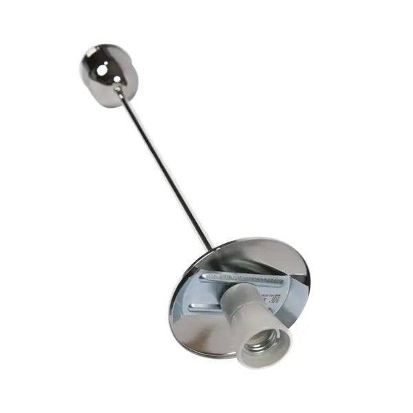 Lampa Bikupa vit liten, förnicklad, lång