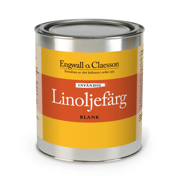 Invändig linoljefärg Blank Vit 1 liter