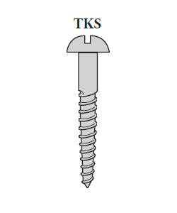 Träskruv TKS 6x1 mässing