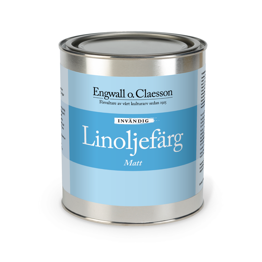 Linoljefärg invändig matt vit 1 liter