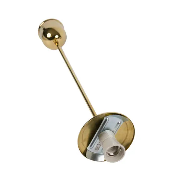 Lampa Bikupa, liten gul mässing, lång